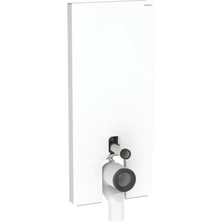 Geberit Monolith Moduł sanitarny do WC stojącej 114x50,5 cm szkło białe/aluminium 131.033.SI.5