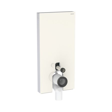 Geberit Monolith Plus Moduł sanitarny do WC stojącej 101x48 cm szkło w kolorze szarym piaskowym/aluminium 131.203.JL.7
