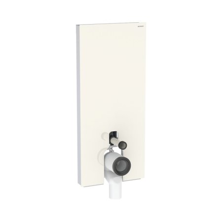 Geberit Monolith Plus Moduł sanitarny do WC stojącej 114x50,5 cm szkło w kolorze szarym piaskowym/aluminium 131.233.JL.7