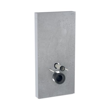 Geberit Monolith Plus Moduł sanitarny do WC wiszącej 101x48 cm gres szkliwiony efekt betonu/aluminium 131.221.JV.7