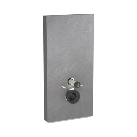 Geberit Monolith Plus Moduł sanitarny do WC wiszącej 101x48 cm gres szkliwiony efekt łupka/aluminium czarny chrom 131.222.00.7