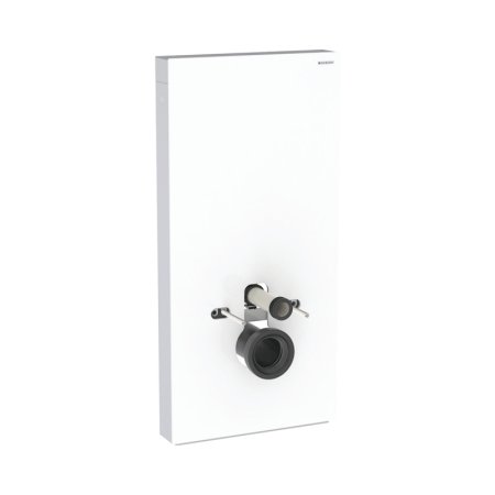 Geberit Monolith Plus Moduł sanitarny do WC wiszącej 101x48 cm szkło białe/aluminium 131.221.SI.7