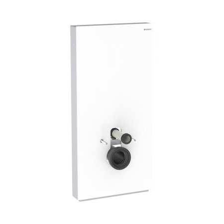 Geberit Monolith Plus Moduł sanitarny do WC wiszącej 101x48 cm szkło białe/aluminium 131.222.SI.7