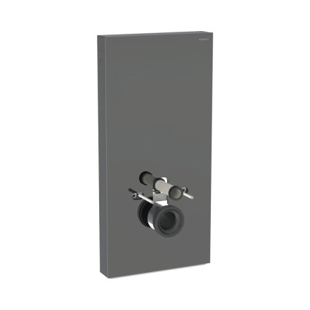 Geberit Monolith Plus Moduł sanitarny do WC wiszącej 101x48 cm szkło lava/aluminium czarny chrom 131.221.JK.7