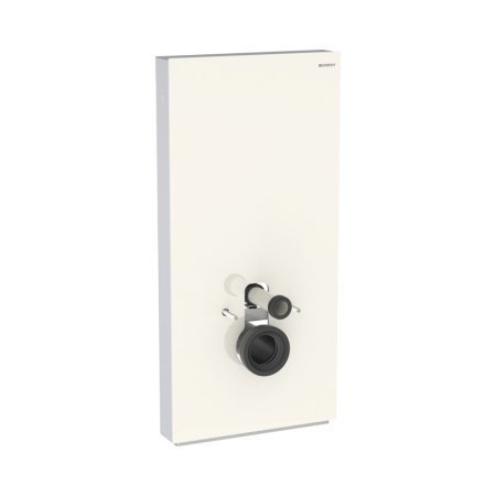 Geberit Monolith Plus Moduł sanitarny do WC wiszącej 101x48 cm szkło w kolorze szarym piaskowym/aluminium 131.222.JL.7