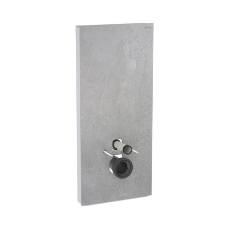 Geberit Monolith Plus Moduł sanitarny do WC wiszącej 114x50,5 cm gres szkliwiony efekt betonu/aluminium 131.231.JV.7