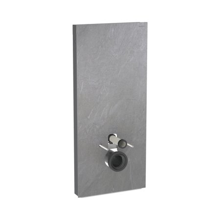 Geberit Monolith Plus Moduł sanitarny do WC wiszącej 114x50,5 cm gres szkliwiony efekt łupka/aluminium czarny chrom 131.231.00.7
