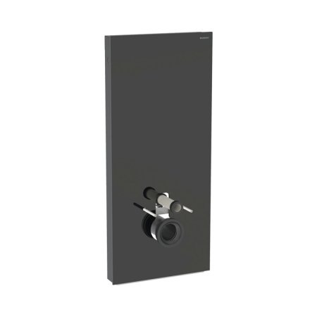 Geberit Monolith Plus Moduł sanitarny do WC wiszącej 114x50,5 cm szkło czarne/aluminium czarny chrom 131.231.SJ.7