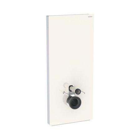 Geberit Monolith Plus Moduł sanitarny do WC wiszącej 114x50,5 cm szkło w kolorze szarym piaskowym/aluminium 131.231.JL.7