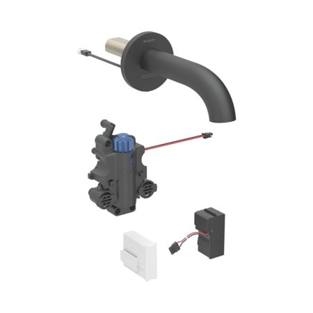 Geberit Piave Bateria umywalkowa termostatyczna bezdotykowa podtynkowa zasilanie sieciowe 22 cm czarny mat z powłoką easy-to-clean 116.287.14.1