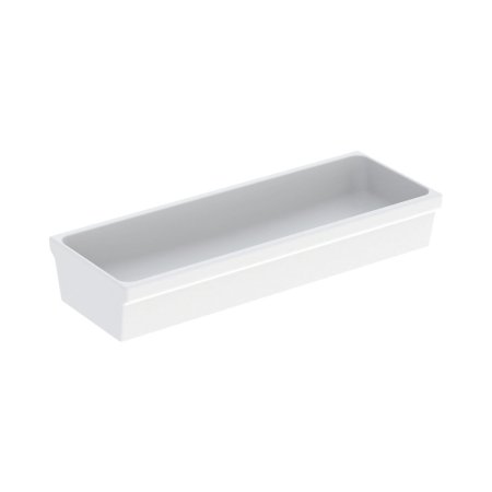 Geberit Publica Umywalka wisząca lub nablatowa 120x45 cm rynnowa bez otworu na baterię bez przelewu biały 500.898.00.1