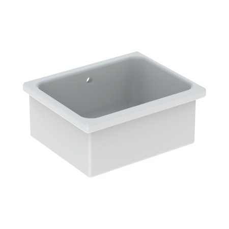 Geberit Publica Umywalka wisząca lub nablatowa 60x40 cm wielofunkcyjna z przelewem biały 500.885.00.1