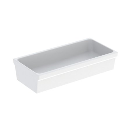 Geberit Publica Umywalka wisząca lub nablatowa 90x45 cm rynnowa bez otworu na baterię bez przelewu biały 500.899.00.1