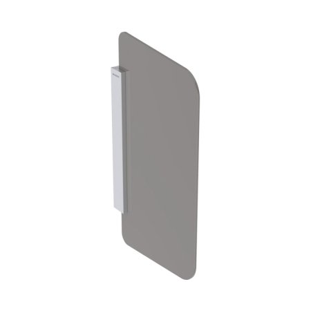 Geberit Ścianka międzypisuarowa 43,2x75,4 cm mocowanie aluminium szczotkowane/szkło umbra satynowane 115.211.TF.1