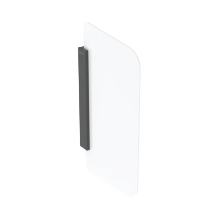 Geberit Ścianka międzypisuarowa 43,2x75,4 cm mocowanie czarny mat/szkło białe satynowane 115.205.TD.1