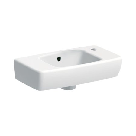 Geberit Selnova Compact Umywalka wisząca 45x25 cm z otworem na baterię z prawej strony z przelewem biały 500.318.01.5