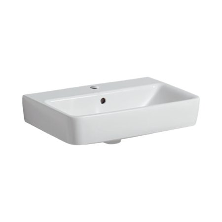 Geberit Selnova Compact Umywalka wisząca 55x37 cm z otworem na baterię z przelewem biały 501.509.00.7