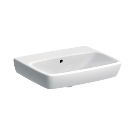 Geberit Selnova Square Umywalka wisząca 60x46 cm bez otworu na baterię z przelewem biała 500.300.01.4