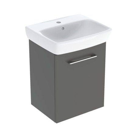 Geberit Selnova Square Zestaw szafka podumywalkowa + umywalka meblowa 50x42x64,9 cm biały/lava lakierowany mat 502.751.00.1