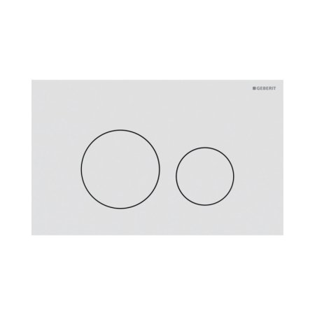 Geberit Sigma40 Przycisk WC stal nierdzewna biały mat z powłoką easy-to-clean 115.628.JT.1