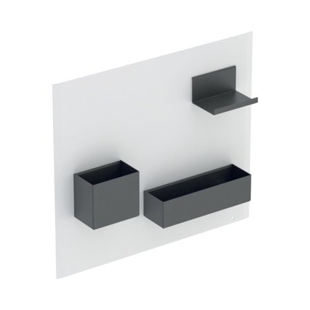Geberit Tablica magnetyczna ze schowkami biały mat/lava mat 500.649.01.2