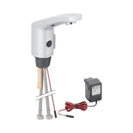 Geberit Typ 185 Bateria umywalkowa bezdotykowa z mieszaczem i pokrętłem 11,5 cm chrom połysk 116.155.21.1