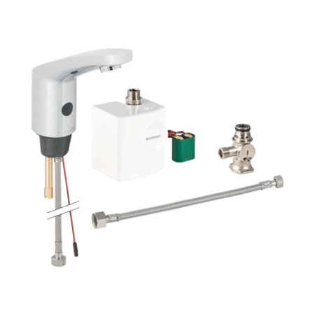 Geberit Typ 185 Bateria umywalkowa bezdotykowa z mieszaczem zewnętrznym zasilanie generatorowe 11,5 cm chrom połysk 116.365.21.1
