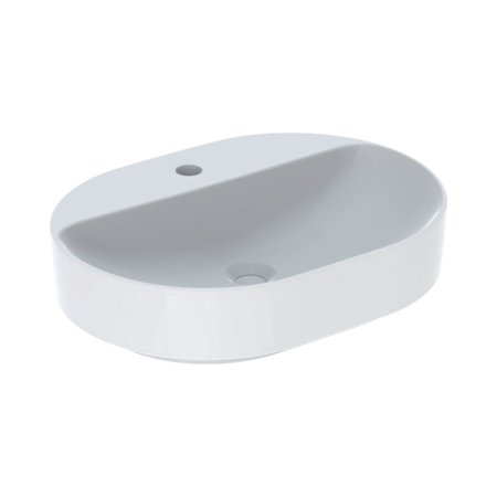 Geberit Variform Umywalka nablatowa 60x45 cm z otworem na baterię bez przelewu biały z powłoką KeraTect 500.778.00.2