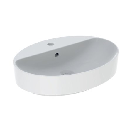 Geberit Variform Umywalka nablatowa 60x45 cm z otworem na baterię z przelewem biały z powłoką KeraTect 500.772.00.2