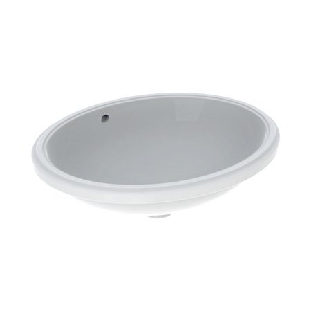 Geberit Variform Umywalka podblatowa 56x46 cm bez otworu na baterię z przelewem biały/spód szkliwiony z powłoką KeraTect 500.753.00.2