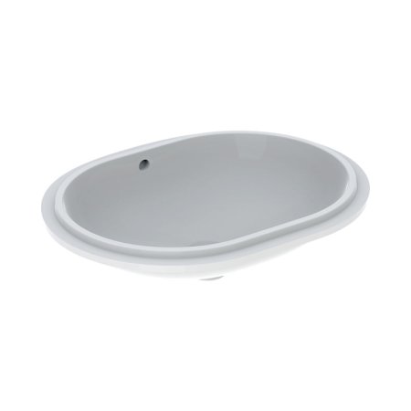 Geberit Variform Umywalka podblatowa 62,5x49 cm bez otworu na baterię z przelewem biały/spód szkliwiony z powłoką KeraTect 500.757.00.2