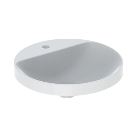 Geberit Variform Umywalka wpuszczana w blat 48 cm z otworem na baterię bez przelewu biały/spód szkliwiony 500.707.01.2