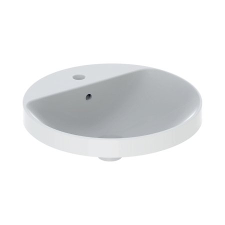 Geberit Variform Umywalka wpuszczana w blat 48 cm z otworem na baterię z przelewem biały/spód szkliwiony 500.705.01.2