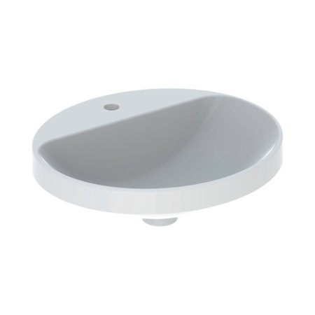 Geberit Variform Umywalka wpuszczana w blat 50x45 cm z otworem na baterię bez przelewu biały z powłoką KeraTect 500.714.00.2