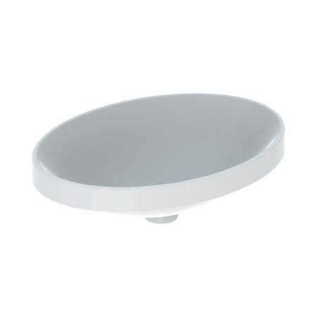 Geberit Variform Umywalka wpuszczana w blat 55x40 cm bez otworu na baterię bez przelewu biały/spód szkliwiony 500.719.01.2