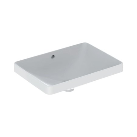 Geberit Variform Umywalka wpuszczana w blat 55x40 cm bez otworu na baterię z przelewem biały/spód szkliwiony 500.737.01.2