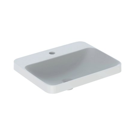 Geberit Variform Umywalka wpuszczana w blat 55x45 cm z otworem na baterię bez przelewu biały 500.742.01.2