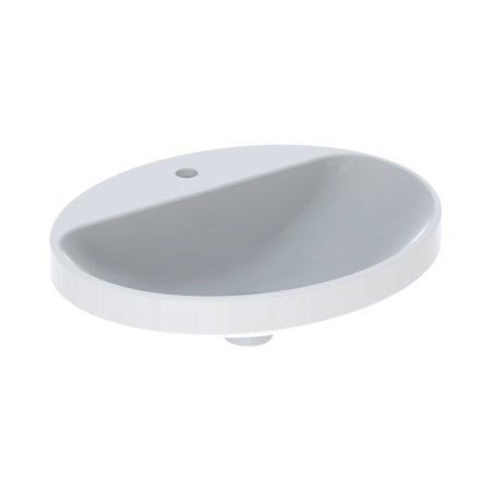 Geberit Variform Umywalka wpuszczana w blat 55x45 cm z otworem na baterię bez przelewu biały/spód szkliwiony z powłoką KeraTect 500.723.00.2