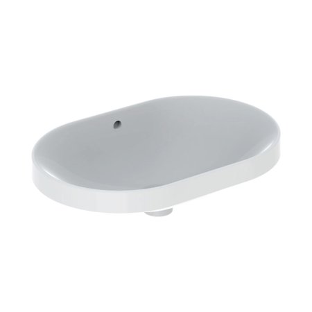 Geberit Variform Umywalka wpuszczana w blat 60x40 cm bez otworu na baterię z przelewem biały/spód szkliwiony z powłoką KeraTect 500.729.00.2