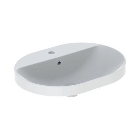 Geberit Variform Umywalka wpuszczana w blat 60x45 cm z przelewem z otworem na baterię biała 500.732.01.2