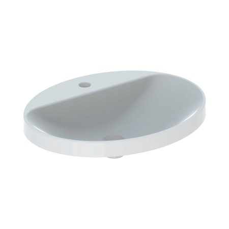 Geberit Variform Umywalka wpuszczana w blat 60x48 cm z otworem na baterię bez przelewu biały/spód szkliwiony 500.727.01.2