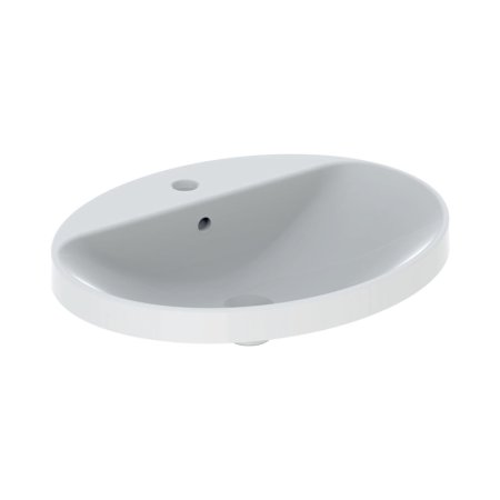 Geberit Variform Umywalka wpuszczana w blat 60x48 cm z otworem na baterię z przelewem biały z powłoką KeraTect 500.724.00.2