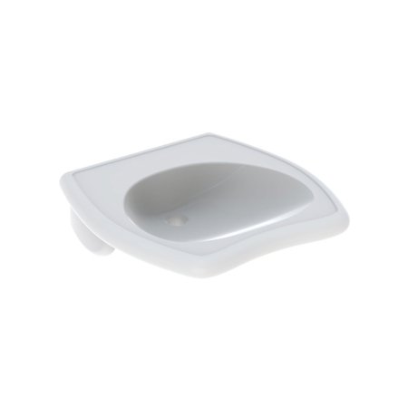Geberit Vitalis Umywalka wisząca 55x55 cm dla niepełnosprawnych bez otworu na baterie bez przelewu biały 221555000