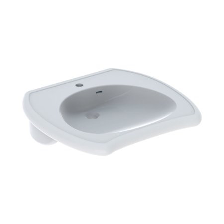 Geberit Vitalis Umywalka wisząca 55x55 cm dla niepełnosprawnych z otworem na baterię z przelewem biały 501.542.01.1