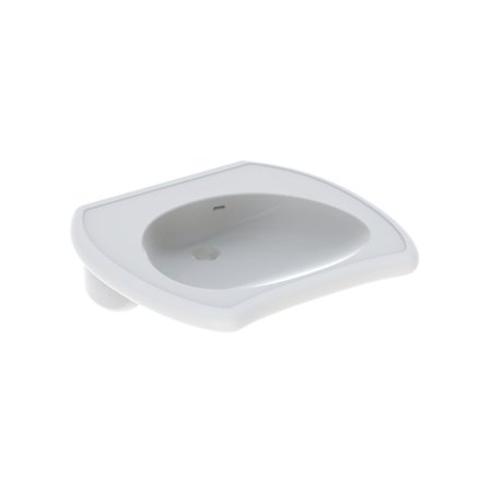 Geberit Vitalis Umywalka wisząca 65x60 cm dla niepełnosprawnych bez otworu na baterię z przelewem biały 121765000