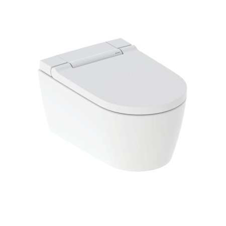Geberit Zestaw AquaClean Sela Toaleta WC myjąca 56,5x37,5 cm bez kołnierza + deska wolnoopadająca biały mat 146.222.JT.1