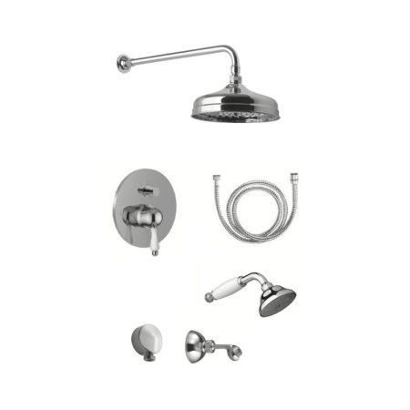 Giulini Giovanni Praga Zestaw natryskowy podtynkowy z deszczownicą 20 cm chrom 95ZES20