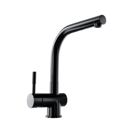 Globalo Design Lobio Black 1.1 Bateria kuchenna z wyciąganą wylewką czarna z powłoką PVD LOBIO_BLACK