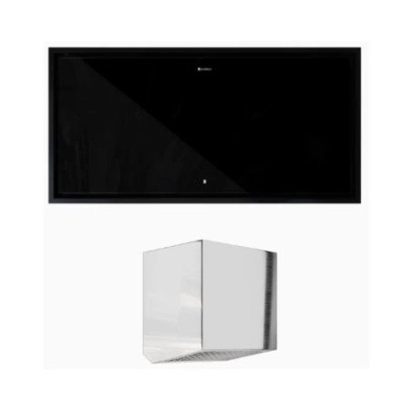Globalo Design Novelti 100.1 Okap sufitowy 100x50 cm czarny + Turbina TZ 1.1 NOVELTI_100_1_BLACK_+_TZ_1_1