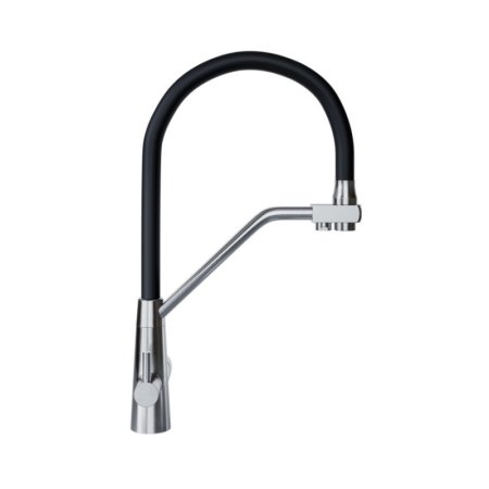 Globalo Design Olintio Black/inox 1.1 Bateria kuchenna z filtrem czarna/inox OLINTIO_BLACK_INOX